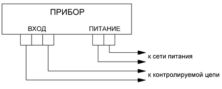 Схема подключения вольтметра ЦВ0303 без интерфейса