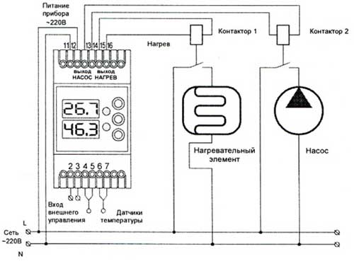 Схема Терморегулятор ТК 5