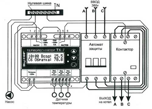 Терморегулятор ТК 7 схема