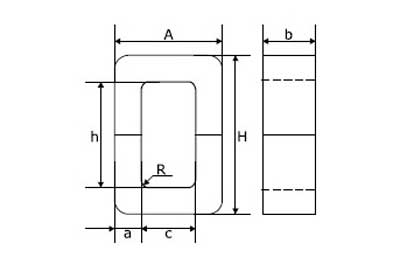 Схема стержневого магнитопровода